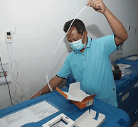 installation temperature data logger on cold storage